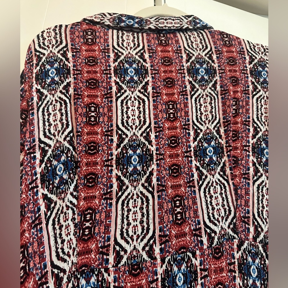 Boho Patterned Collared Sundress - Picture 8 of 12